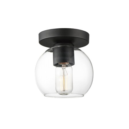 Maxim Lighting Knox 1-Light Flush Mount, Black 21630CLBK